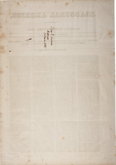 Antrittsrede von John Quincy Adams, 4. März 1825 von American School