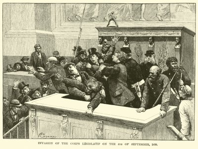 Invasion des Corps Legislatif am 4. September 1870 von American School