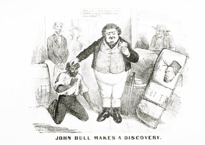John Bull macht eine Entdeckung (Lithografie) von American School