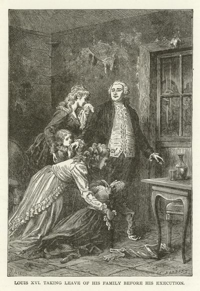 Ludwig XVI. verabschiedet sich von seiner Familie vor seiner Hinrichtung von American School