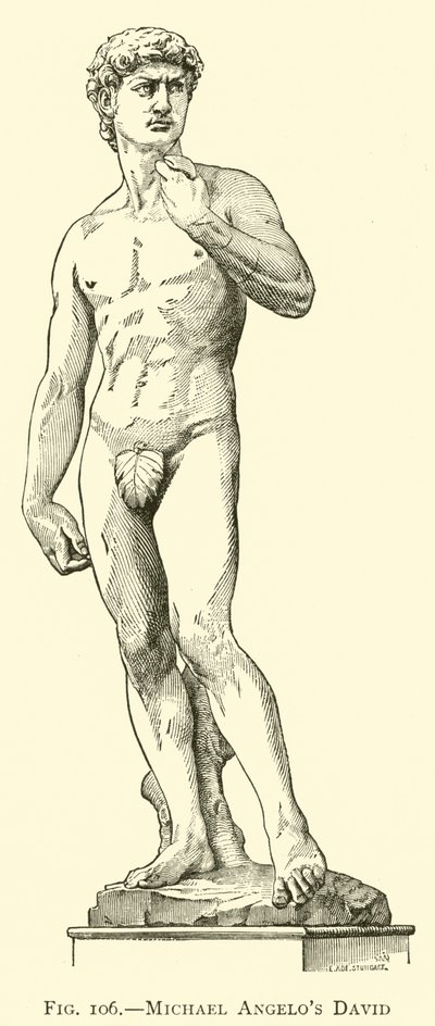 Michelangelos David (Gravur) von American School