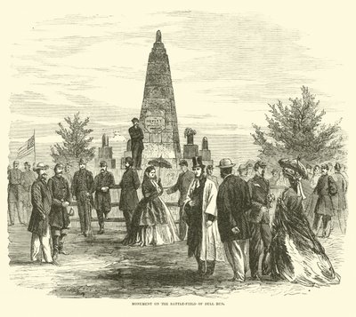 Denkmal auf dem Schlachtfeld von Bull Run, September 1862 von American School