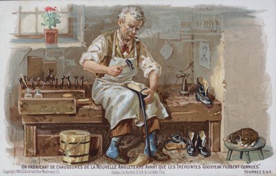 Schuhmacher aus Neuengland vor der Einführung der Goodyear-Machart von American School