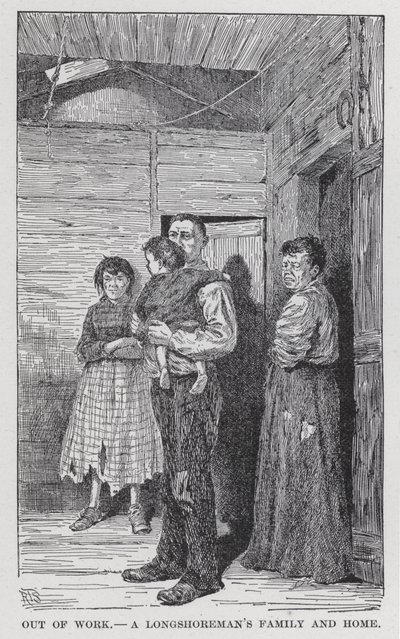 Arbeitslos, Eine Familie und Zuhause eines Hafenarbeiters von American School