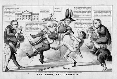 Pap, Suppe und Chowder, veröffentlicht von Currier & Ives, New York, 1852 von American School