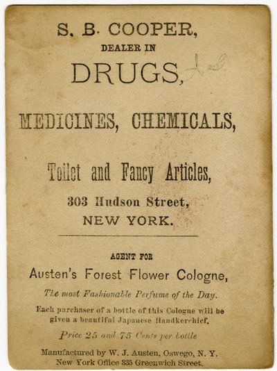Parfümiert mit Austens Forest Flower Cologne; S.B. Cooper, Händler in Drogen? von American School
