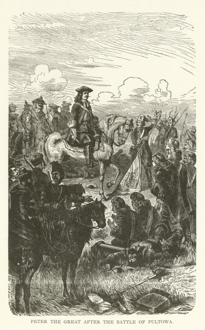 Peter der Große nach der Schlacht von Poltawa von American School