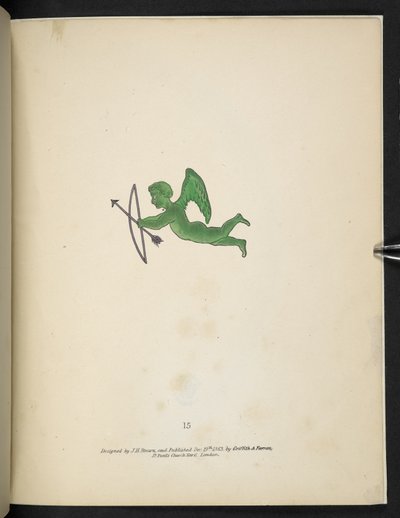 Tafel 15. Grüne Amorfigur. Spectropia; oder, Überraschende spektrale Illusionen, die überall Geister zeigen, und in jeder Farbe, etc. ser. 1. J.H. Brown 1864 von American School