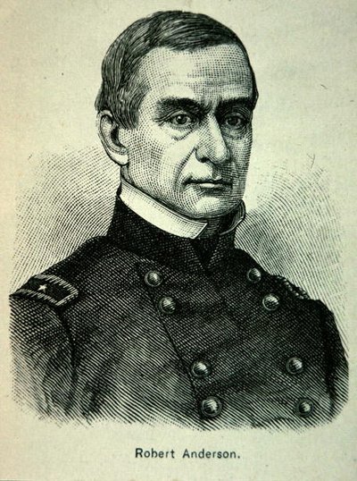 Porträt von Major Robert Anderson (1805-71) von American School