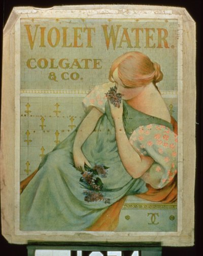 Plakat für Veilchenwasser, von Colgate & Co. von American School