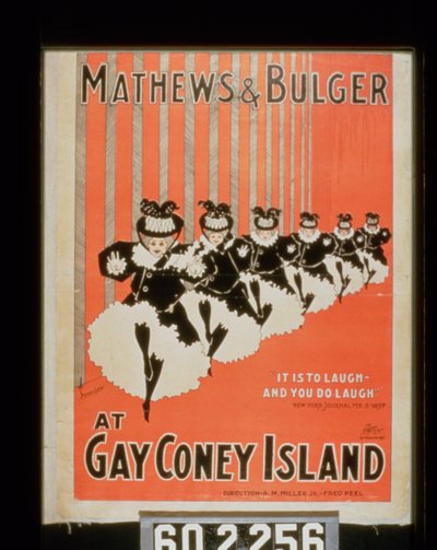 Plakat für Mathews & Bulger in Gay Coney Island von American School