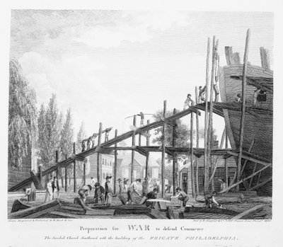 Vorbereitung auf den Krieg zur Verteidigung des Handels, 1800 von American School