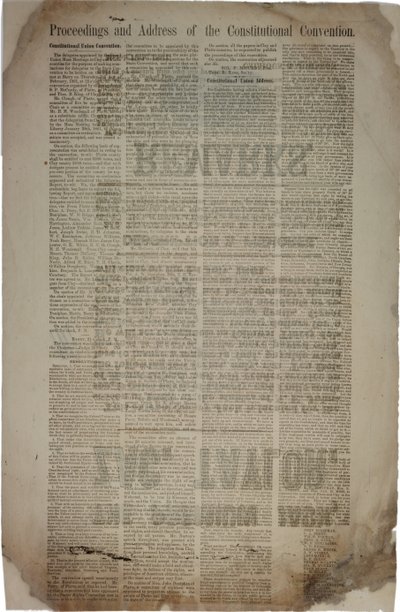 Verhandlungen und Ansprache der Verfassungskonvention, ca. 19. März 1861 von American School