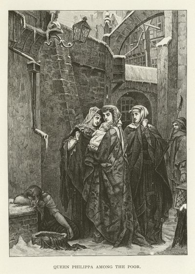 Königin Philippa unter den Armen von American School