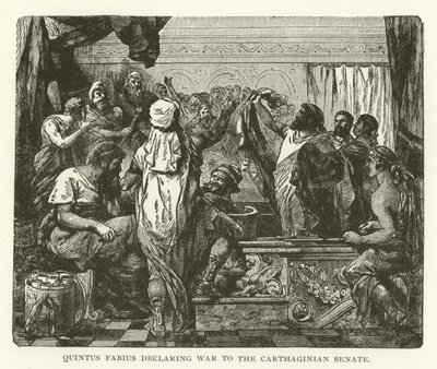 Quintus Fabius erklärt dem karthagischen Senat den Krieg von American School