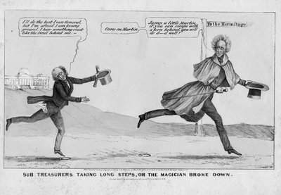 Sub-Schatzmeister machen große Schritte, oder, Der Magier ist gescheitert, veröffentlicht von H R Robinson, New York, 1838 von American School