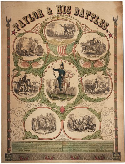 Taylor und seine Schlachten, gedruckt von Rufus Blanchard aus Cincinnati und veröffentlicht von Ensign & Thayer, New York, 1847 von American School