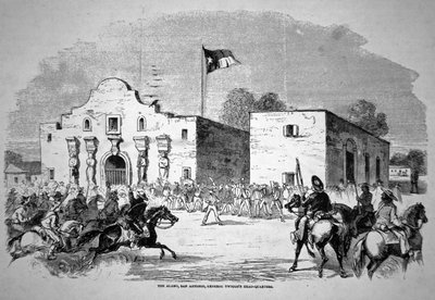Das Alamo-Fort in San Antonio, Hauptquartier von General Twiggs (1790-1862) von American School