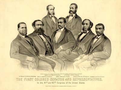 Die ersten farbigen Senatoren und Vertreter - im 41. und 42. Kongress der Vereinigten Staaten, veröffentlicht 1872 von American School