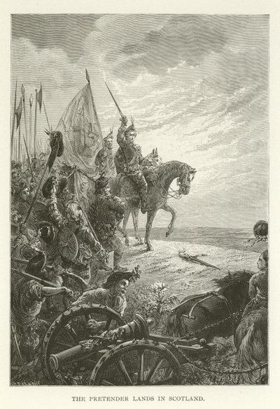 Der Prätendent landet in Schottland von American School