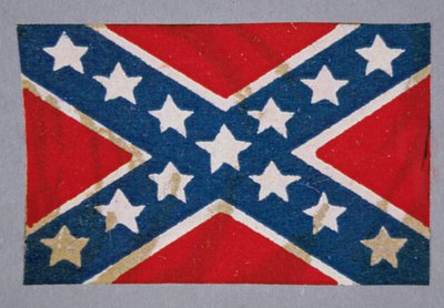 Die Südkreuz-Kampfflagge der konföderierten Streitkräfte von American School