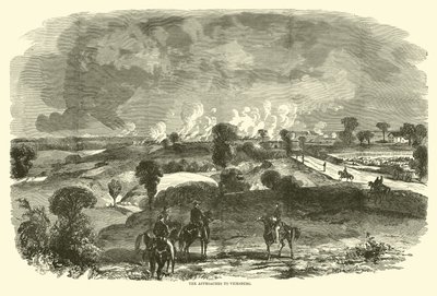Die Annäherungen an Vicksburg, Mai 1863 von American School