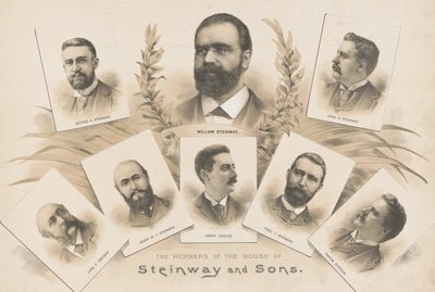 Die Mitglieder des Hauses Steinway und Sons von American School