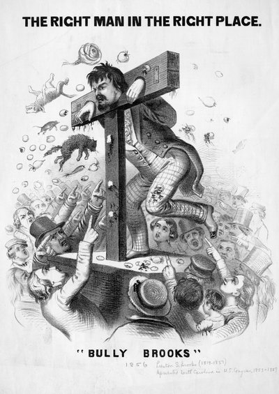 Der richtige Mann am richtigen Ort Bully Brooks, ca. 1856 von American School