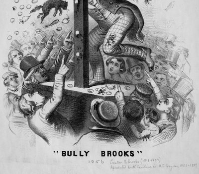 Der richtige Mann am richtigen Ort Bully Brooks (Detail), ca. 1856 von American School