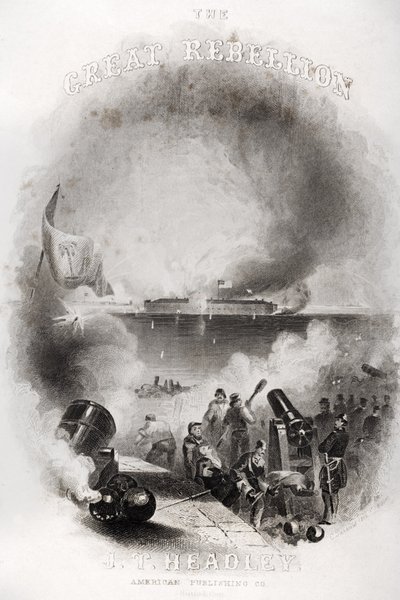 Titelbild der Illustration des Angriffs auf Fort Sumter im Jahr 1861, aus 