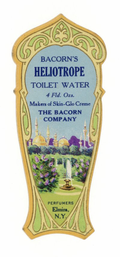 Toilettenwasser Etikett, Heliotrope von American School