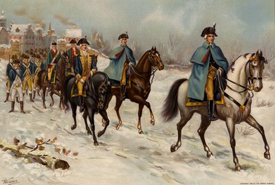 US Army, Oberbefehlshaber, Stabsoffizier, Oberst und Soldat der Ersten Kontinentalen Rhode Island Infanterie von American School