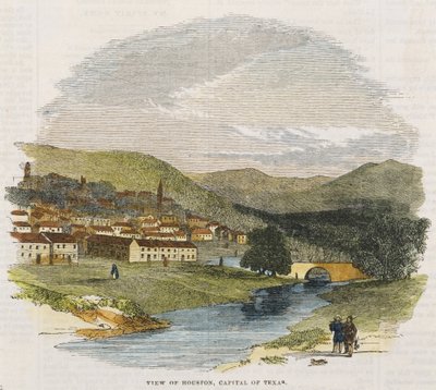 Ansicht von Houston, Hauptstadt von Texas, ca. 1852 von American School