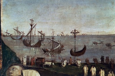 Boote (Detail aus Transport des Heiligen Antlitzes) von Amico Aspertini