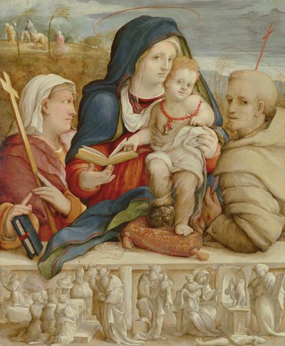 Jungfrau und Kind mit St. Helena und St. Franziskus von Amico Aspertini