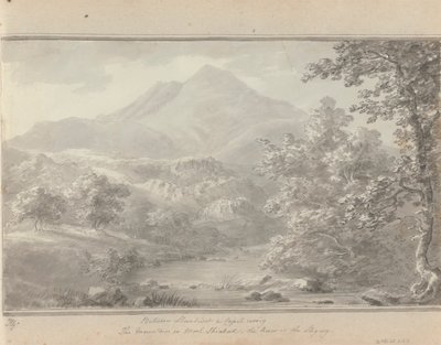 Ansichten in England, Schottland und Wales: Zwischen Llanrwst und Capel Cerrig, der Berg ist Moel Shiabod, der Fluss ist Lligwy von Amos Green