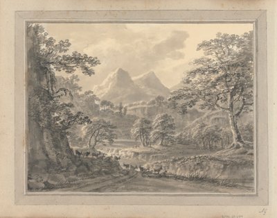 Gebirgslandschaft mit Ziegen von Amos Green