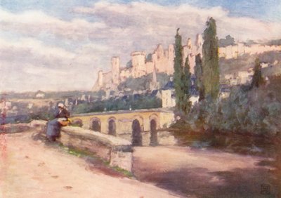 Chinon vom Kai aus von Amy B. Atkinson