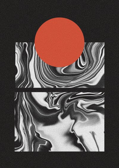 Roter Sonnenmarmorfluss von Amy Louise Baker