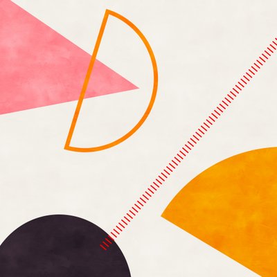 Mittlere Bauhaus-Geometrie 4 von Ana Rut Bre