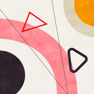 Mittlere Bauhaus-Geometrie 5 von Ana Rut Bre