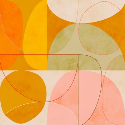 Mid-Century Curry Gelb Blush Frühling 2 von Ana Rut Bre