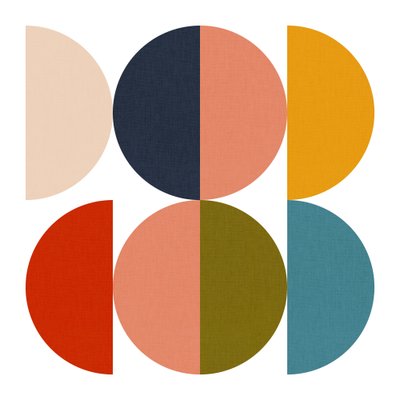 Mid-Century Geometrisches Farbspiel 1 von Ana Rut Bre