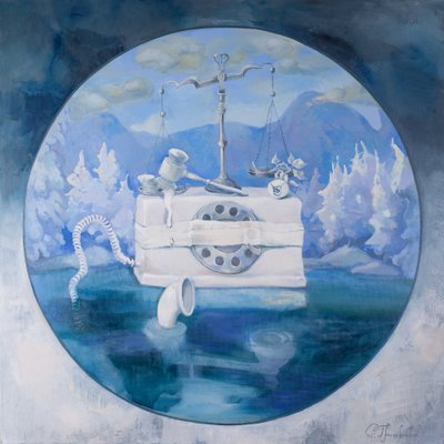 Winterliches Gleichgewicht der Gerechtigkeit von Anastasiia Grygorieva