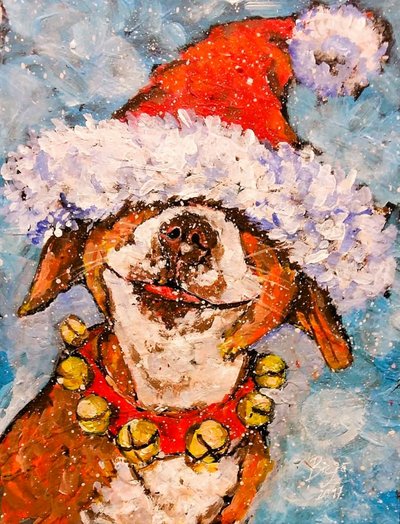 Fröhlicher Weihnachts-Hund von Anda Bieza