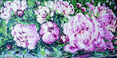Lebhafte rosa Pfingstrosen von Anda Bieza