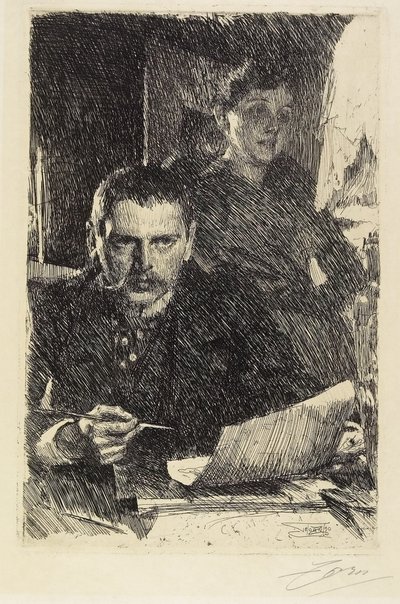 Zorn und seine Frau, 1890 von Anders Leonard Zorn