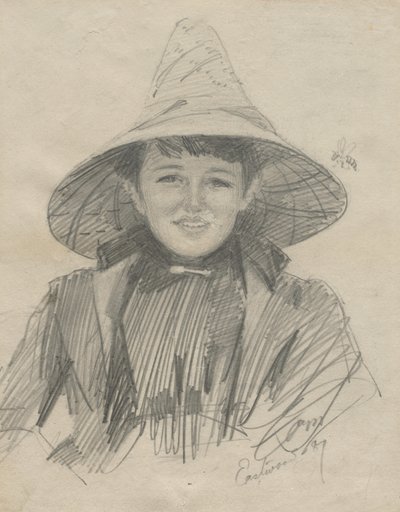 Ada Lymon (Frau mit großem Hut) von Anders Leonard Zorn