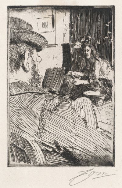Albert Besnard und sein Modell von Anders Leonard Zorn