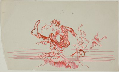 Mann von mehreren Fischen angegriffen von Anders Zorn
